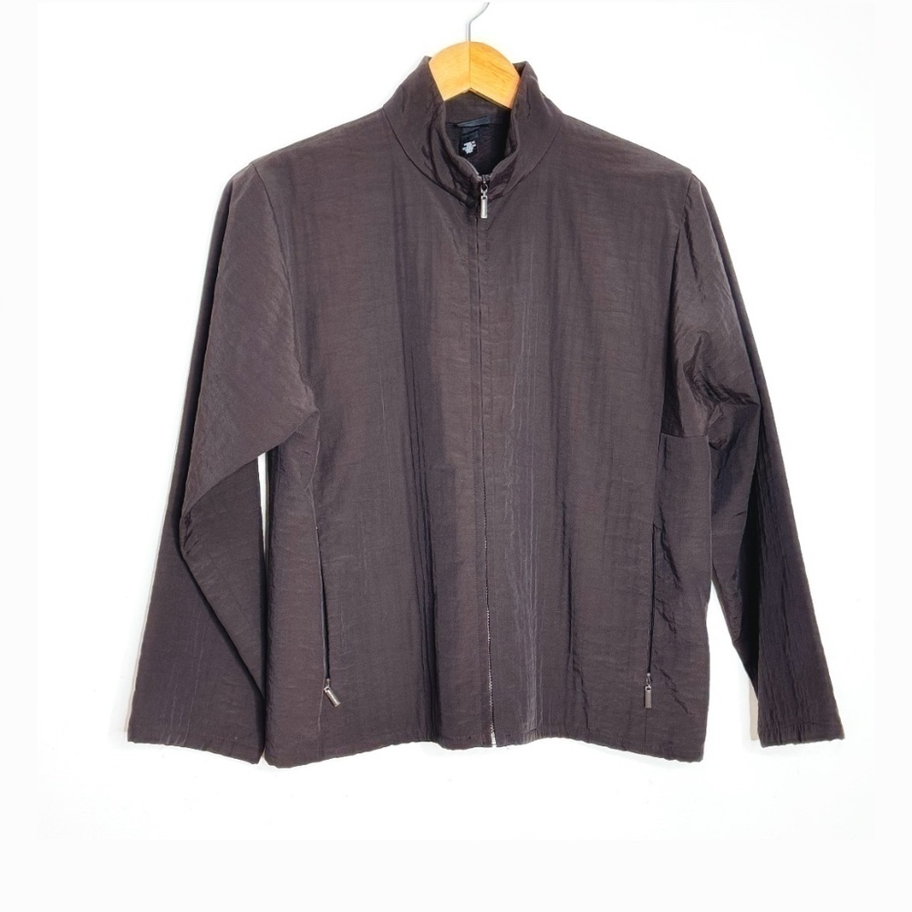 Eileen Fisher Jacket Nylon Blend Ripstop Outdoor Jacket Wind Breaker Petite M